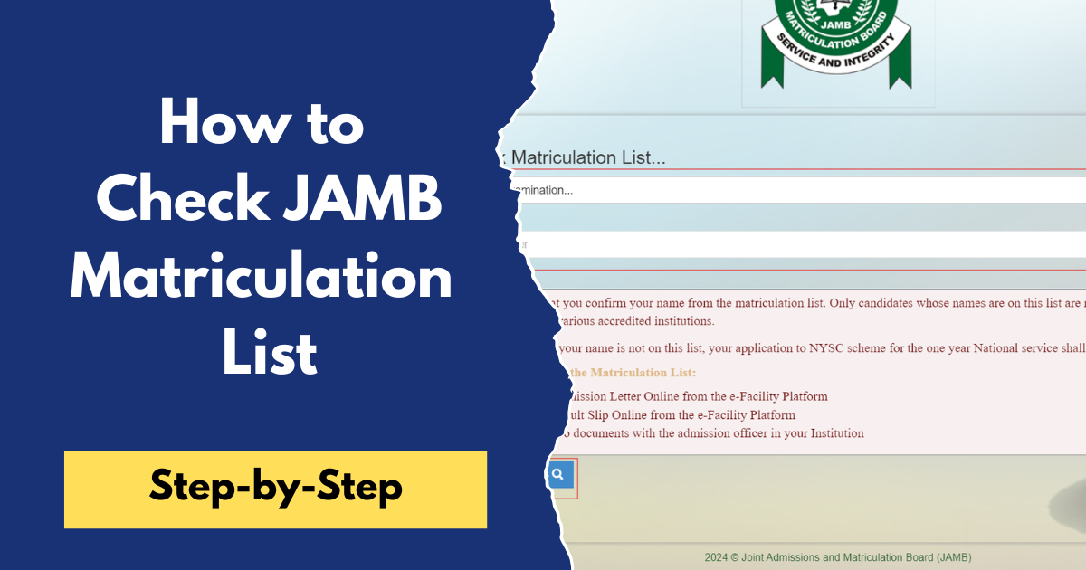 How to Check JAMB Matriculation List for NYSC Mobilization 2026