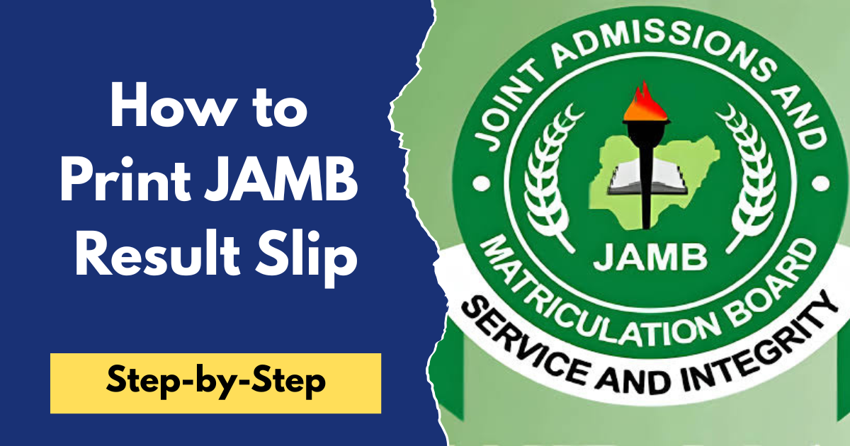 ‎How to Print JAMB Result Slip 2026